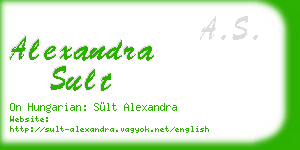 alexandra sult business card